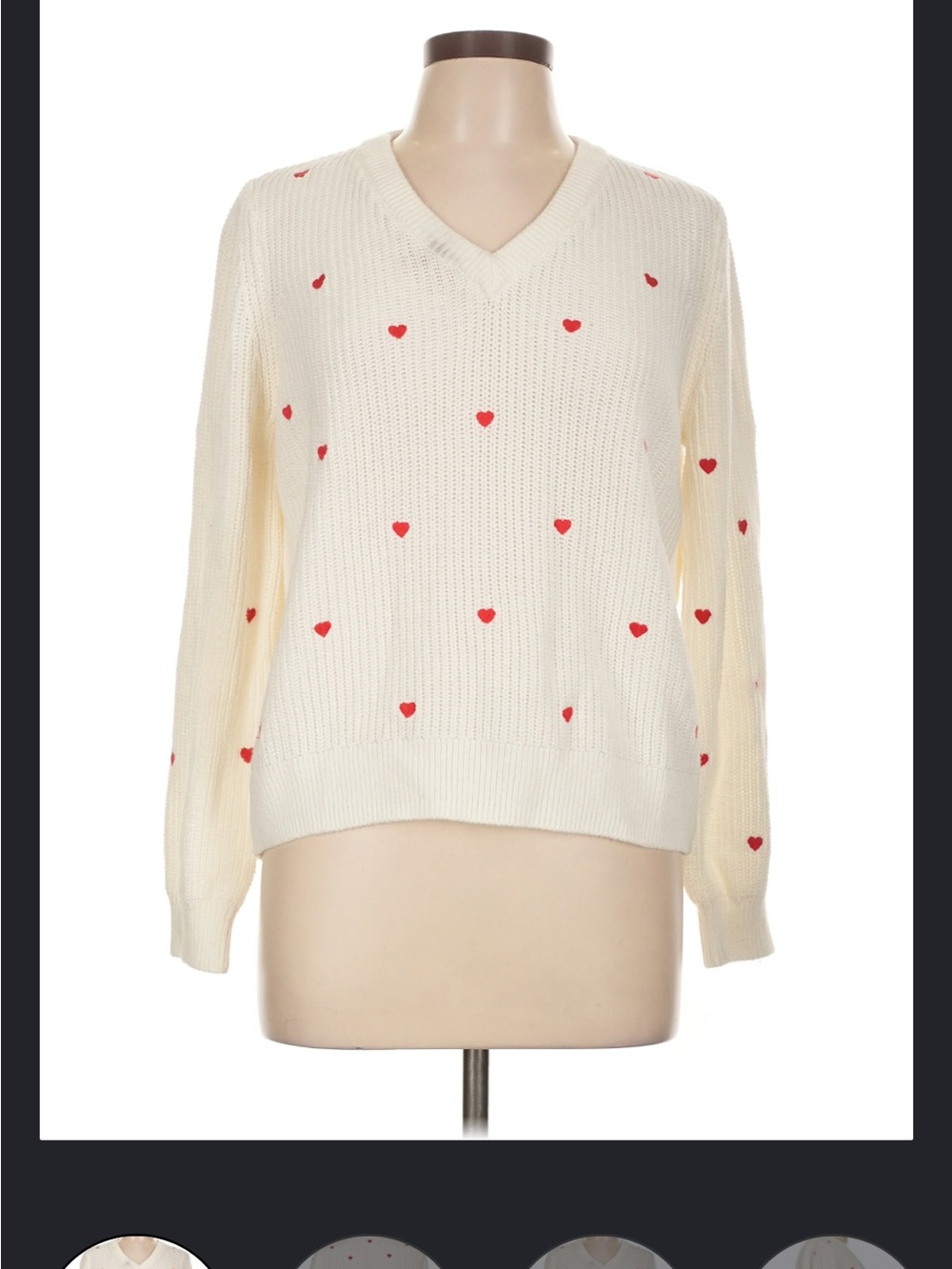 Lucky brand heart sweater